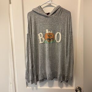 Lane Bryant Peanuts Heather Gray Hoodie